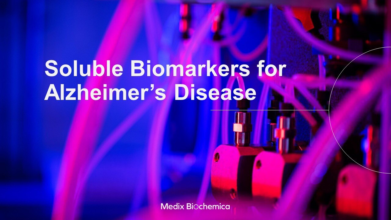 Medix Biochemica - Soluble Biomarkers for Alzheimer’s Disease Webinar - title slide